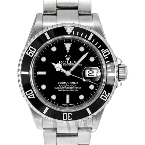 rolex submariner black with date